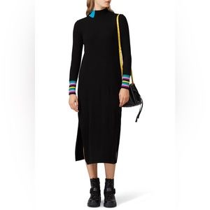 Chinti & Parker Black Bloomsbury Sweater Dress Size XS $595